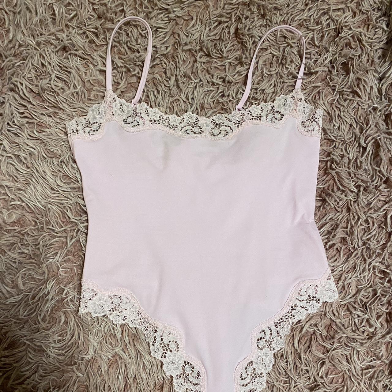 Skims Womens Pink Bodysuit Depop