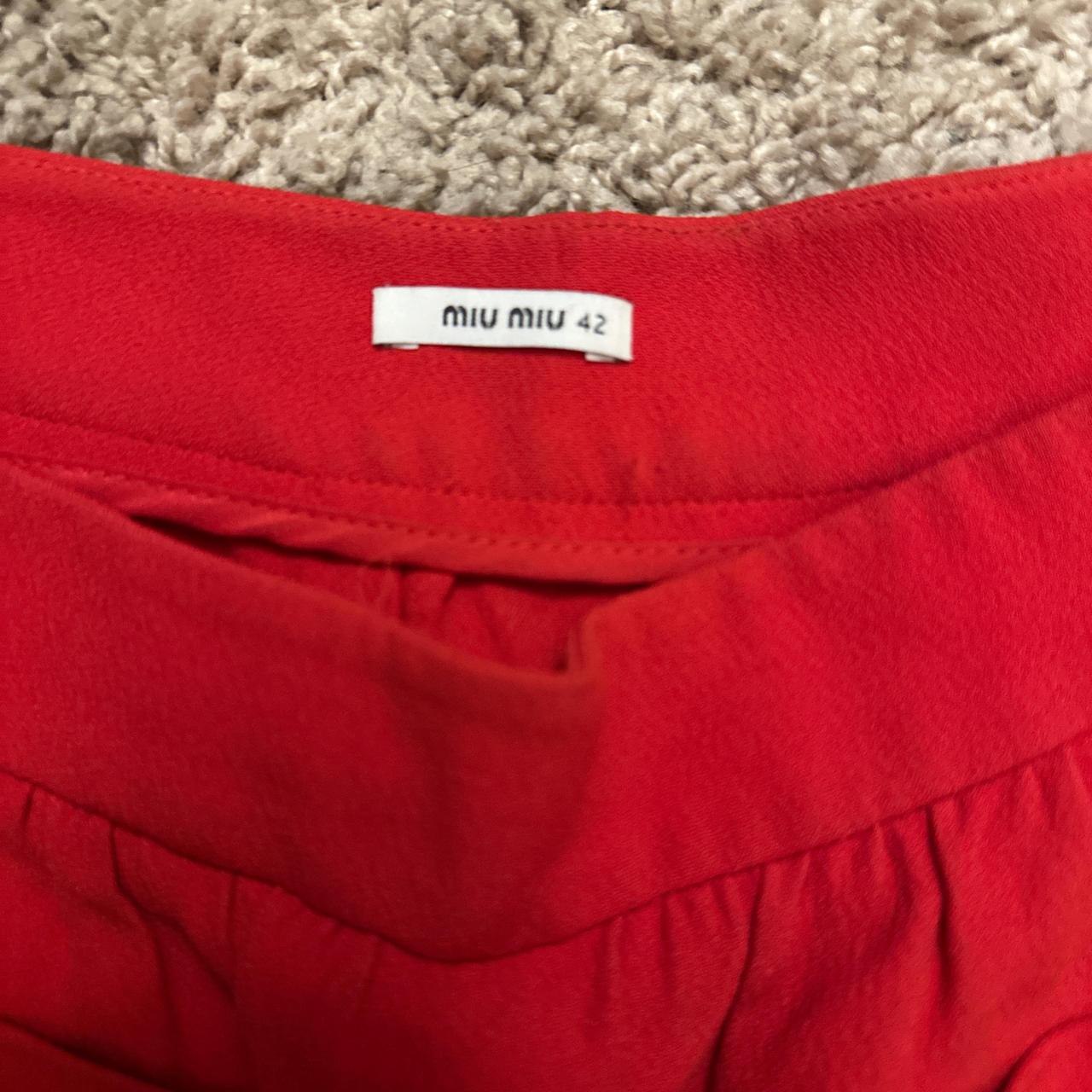 Miu Miu Women's Skirt - Red - S – Miu Miu red min… - image 4