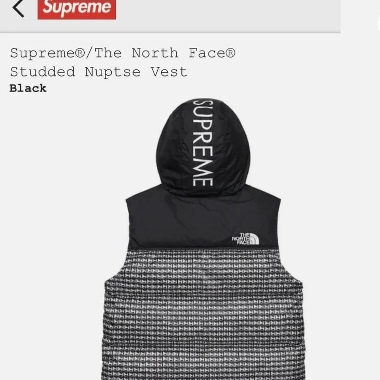 Print Nuptse Vest Supreme Nuptse Supreme X The North Face Studded
