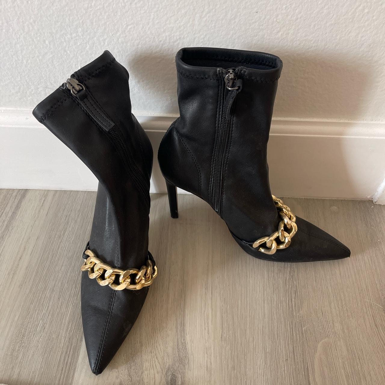 zara boots with chains