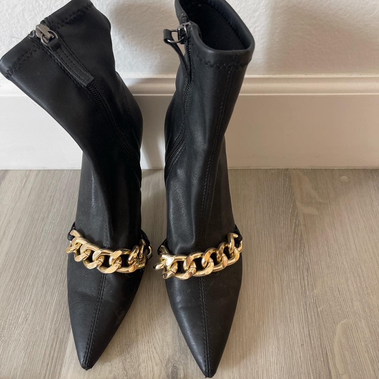 zara boots with chains