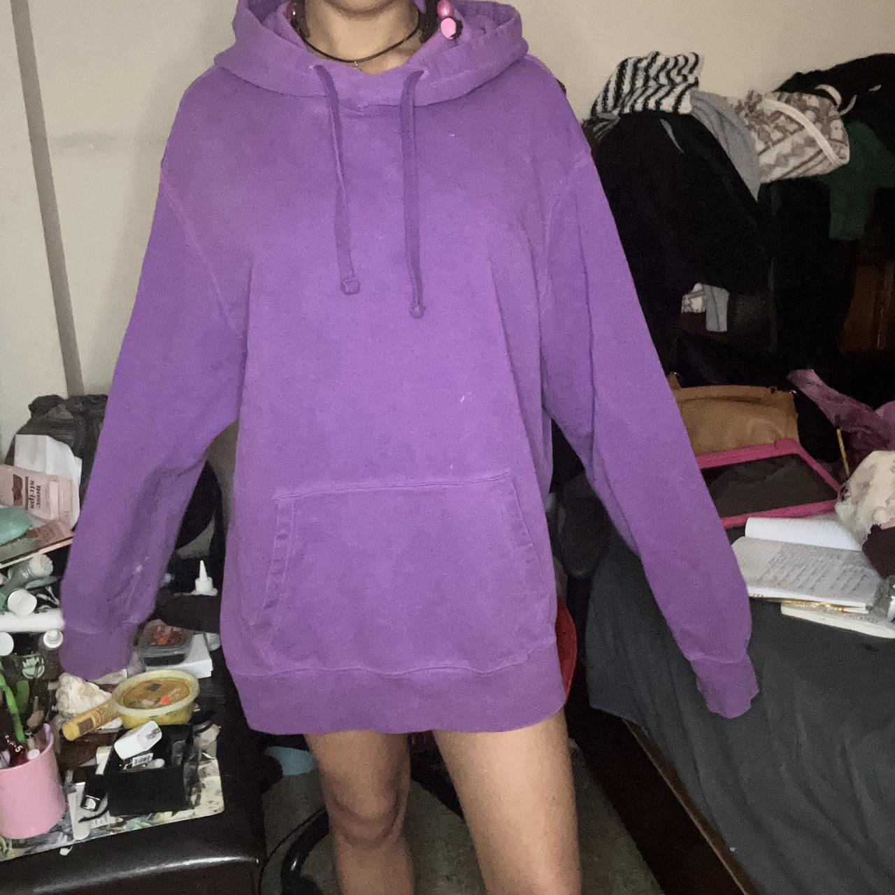 American eagle purple hoodie Size X-Large little... - Depop