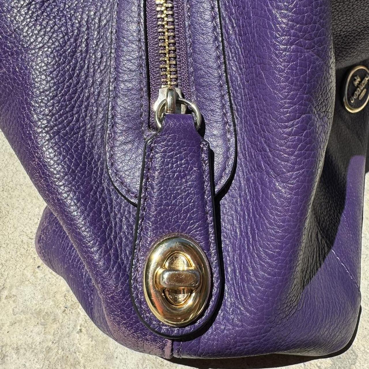 バッグ Coach Tern Lock Shoulder Bag Purple Coach Turnlock Shoulder