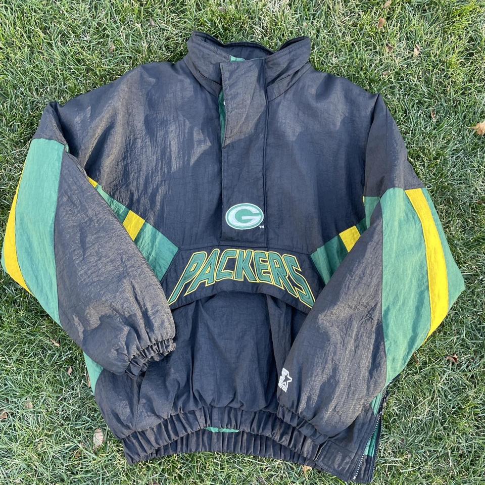 Vintage Green-bay Packers Winter Jacket, Men's - Depop