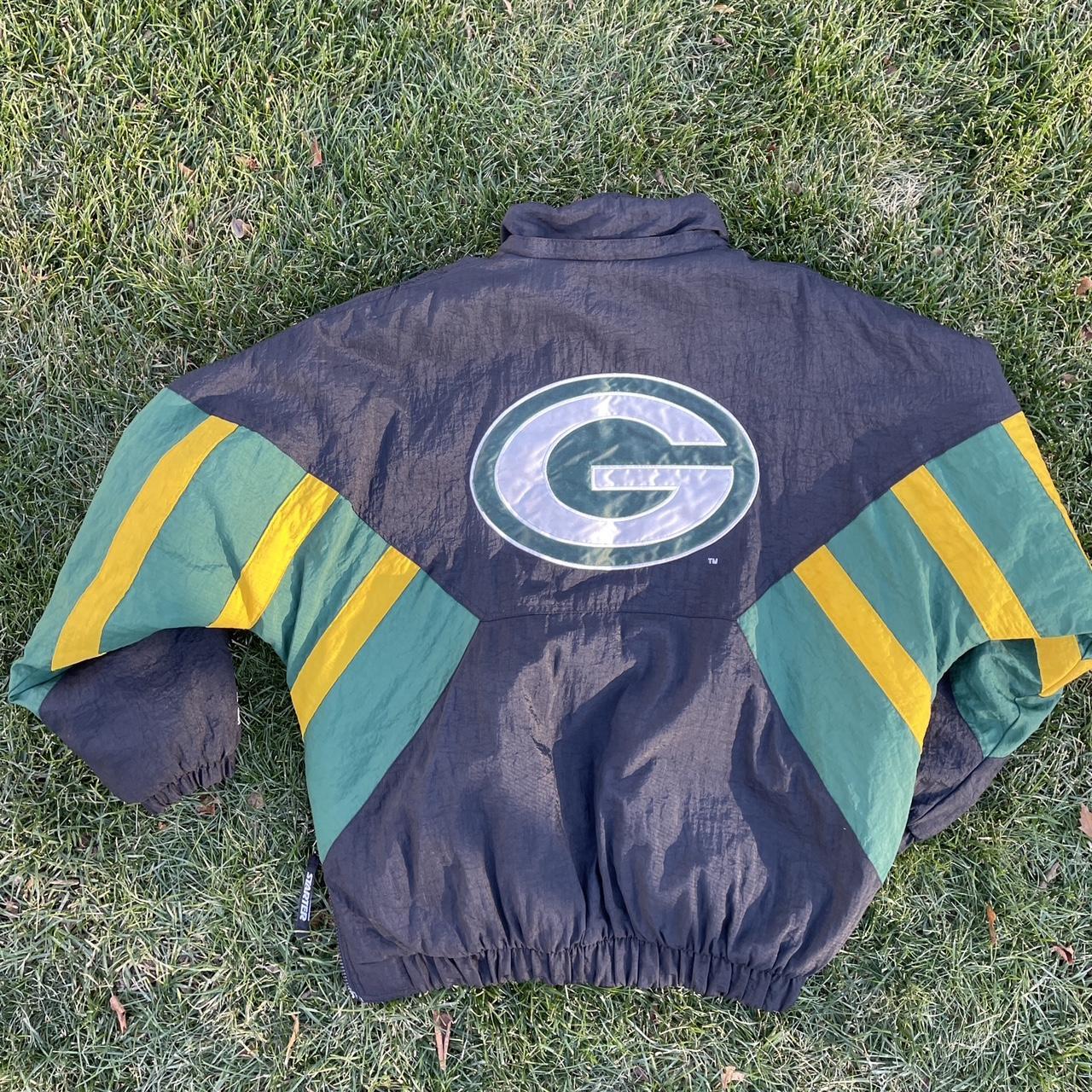 Vintage 90s Green Bay Packers Starter Hoodie Jacket - Depop