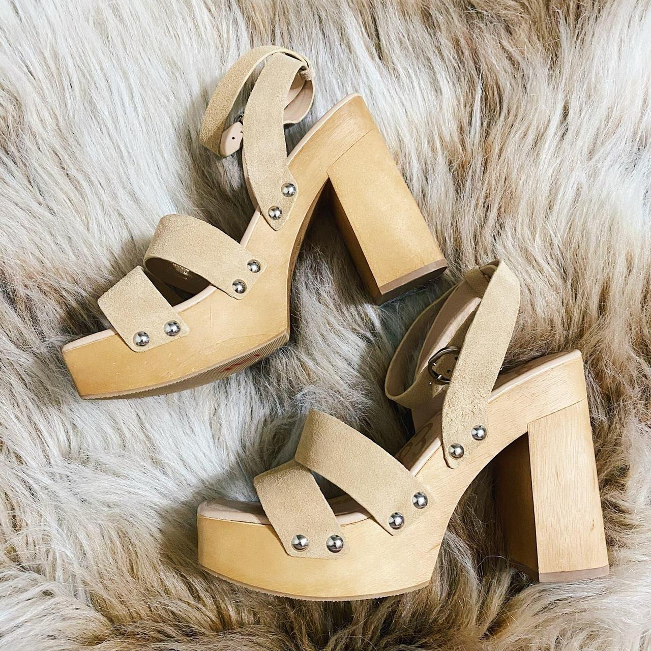 Sam Edelman Rosalind Platform Suede Sandals in Depop