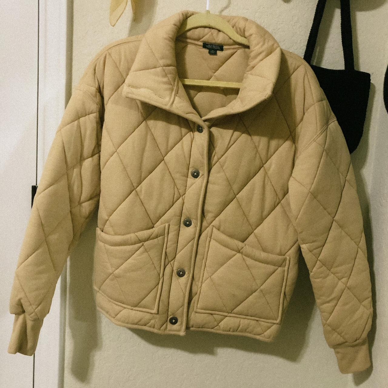Cream Quilted Jacket This wild fable jacket is - Depop