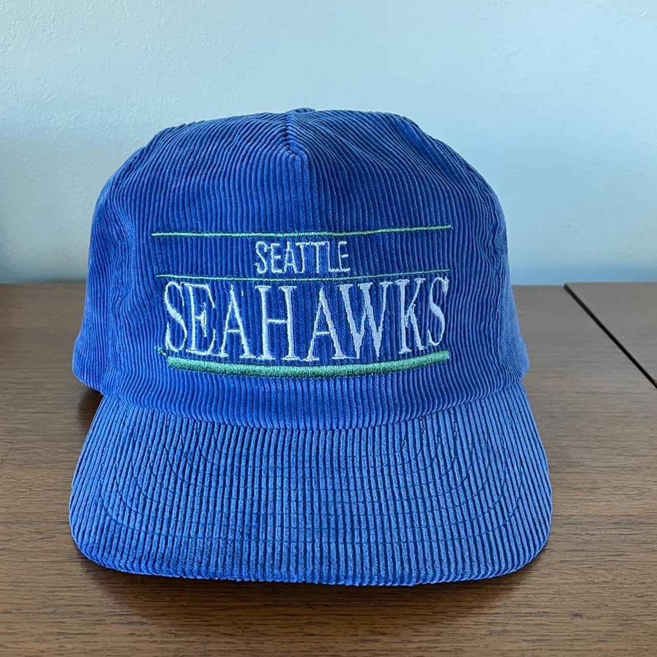 Vintage 1990's Blue Corduroy Seattle Seahawks Snapback Hat