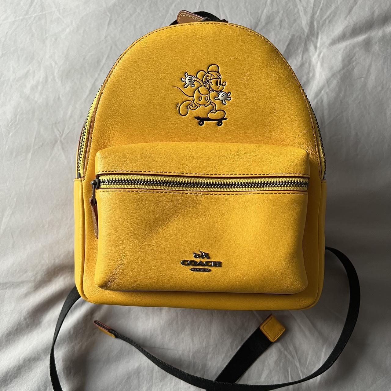 Yellow hot sale coach backpack