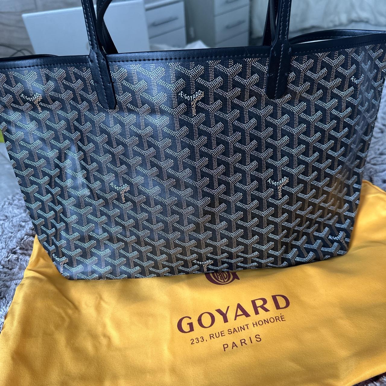 Goyard tote bag PM size with dustbag in black 28cm... Depop