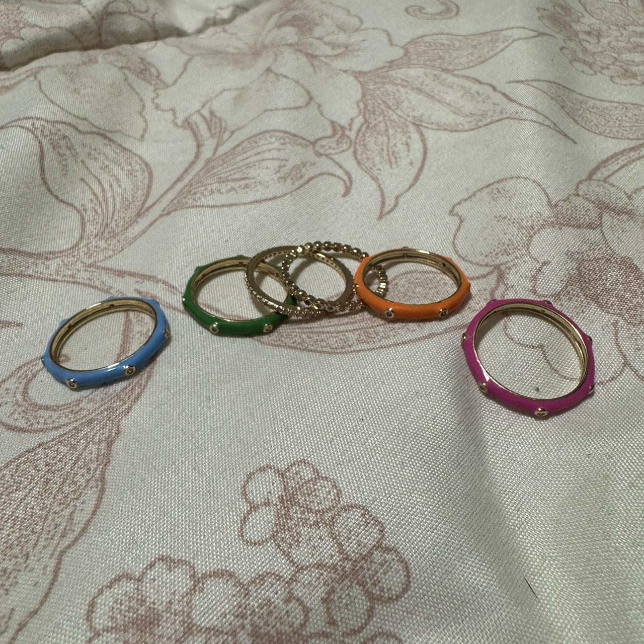 Women's Ring - Multi – Multi-coloured stackable r… - image 3