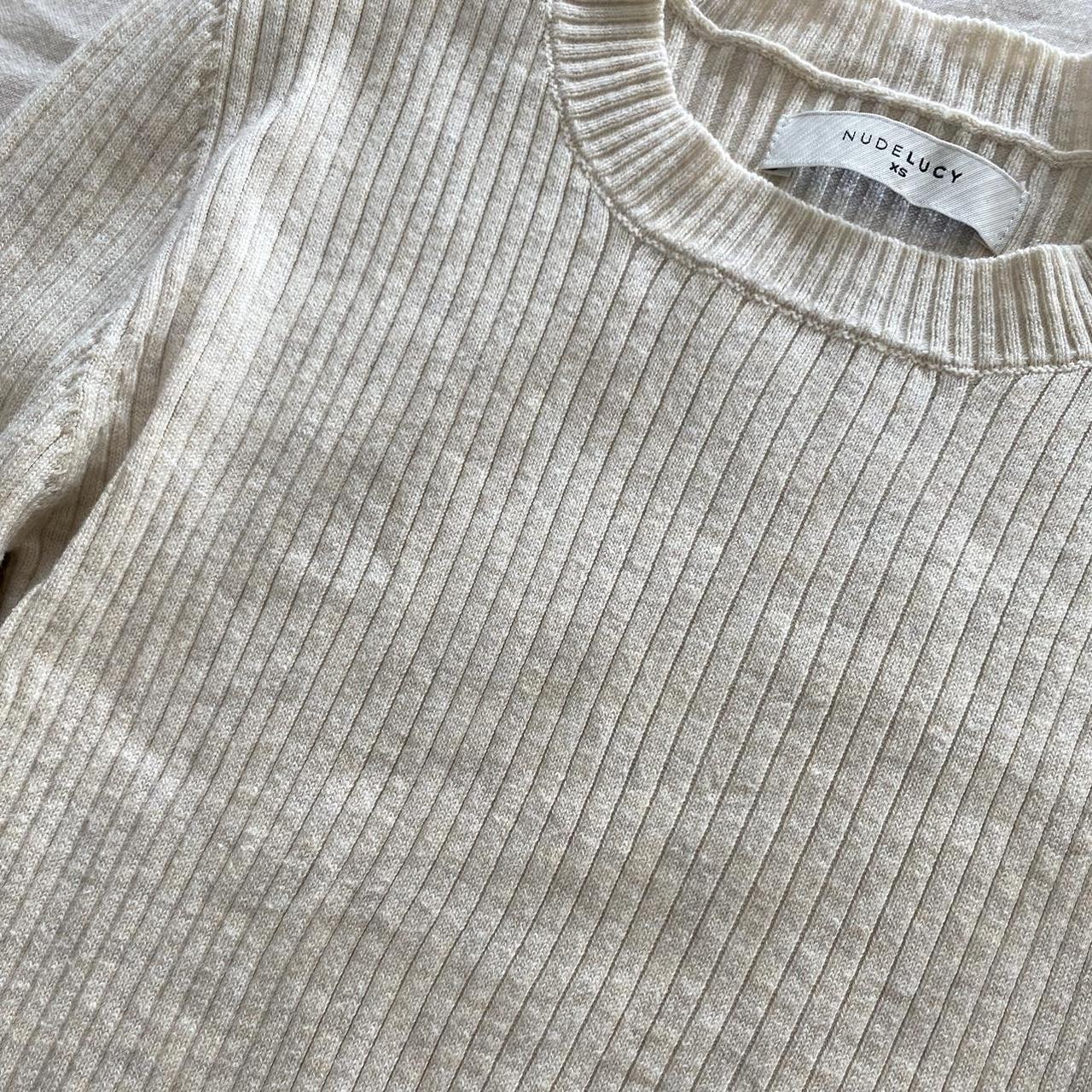 Nudy Lucy Classic Knit Cream Size XS Worn once!... - Depop