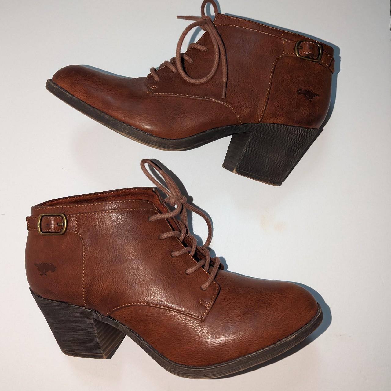 rocket dog brown boots with faux brown leather... Depop