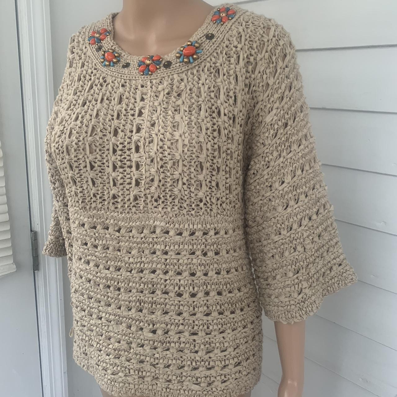 Ruby Rd. Women's Sweater - Cream/Tan - M – Ruby R… - image 1