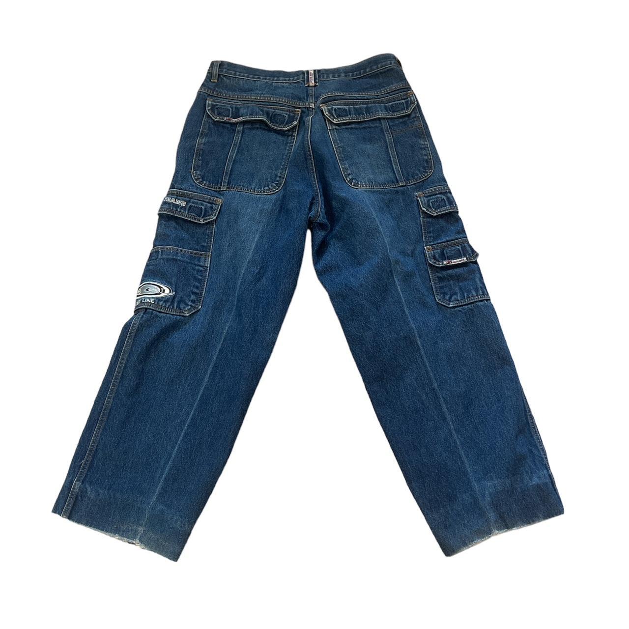 Vintage RARE Y2K Hi Cut Line JNCO Denim Baggy Big | Depop