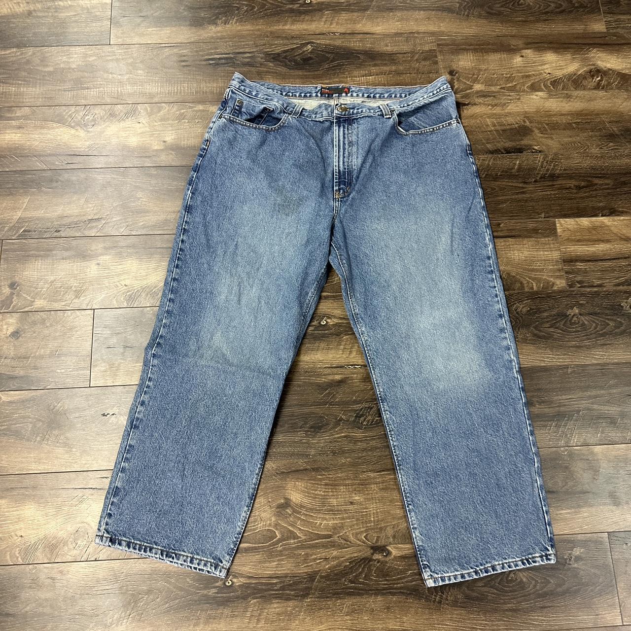 vintage baggy perry ellis america designer jeans, no... - Depop