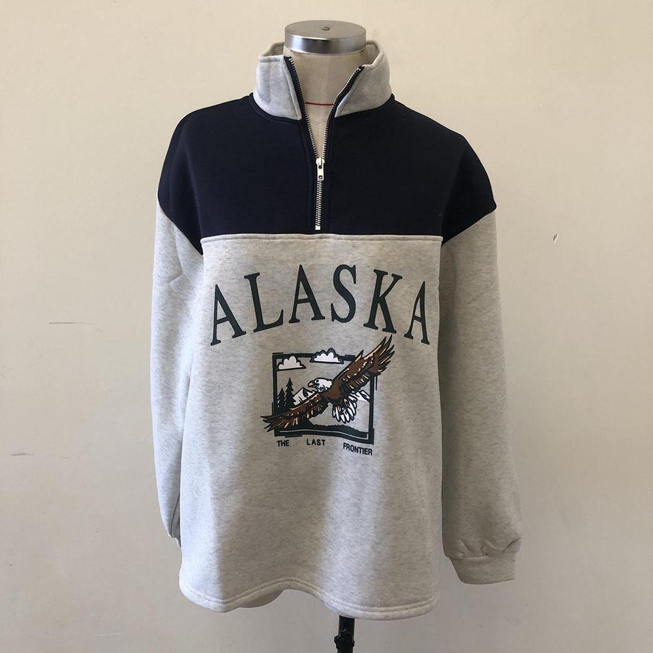 Alaska Sweatshirt Womens Long Sleeve Tee Eagle Print - Depop