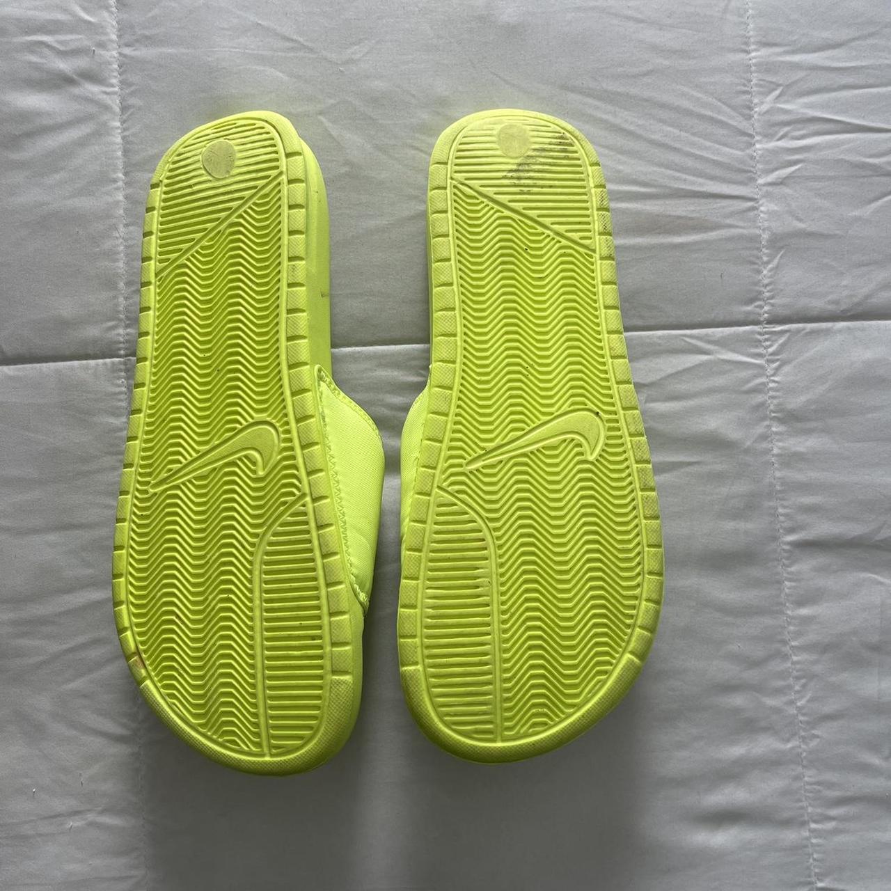 Nike neon clearance green slides