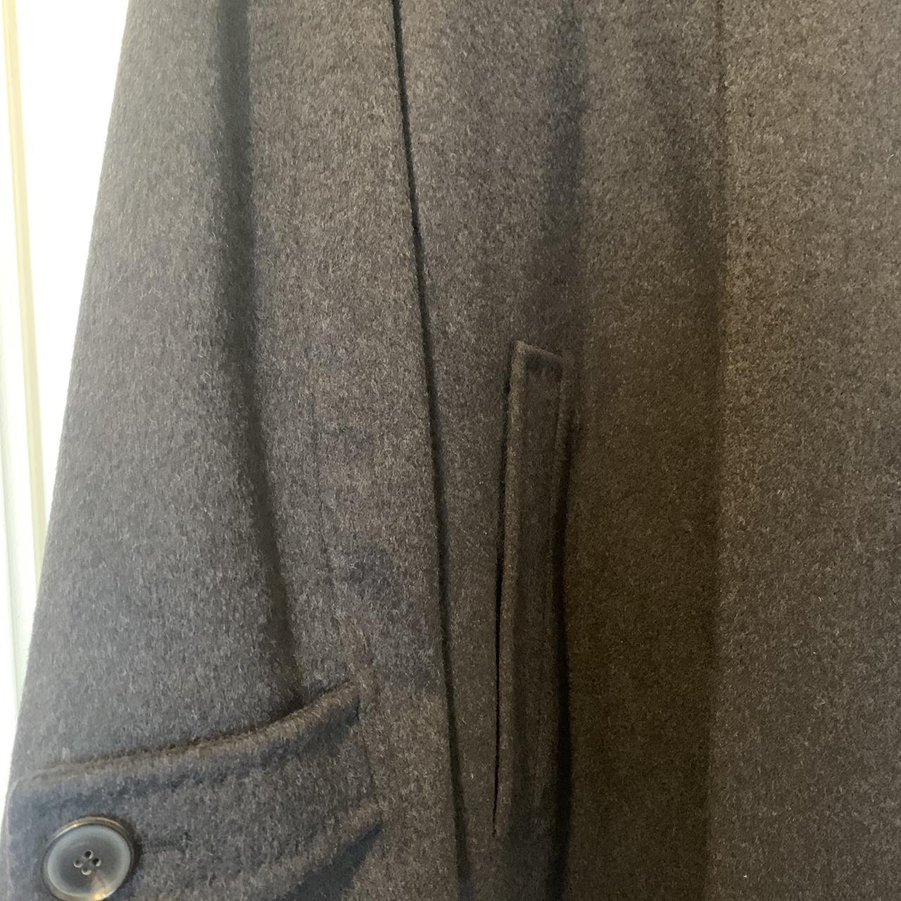 Hugo Boss dark grey wool long overcoat Never worn... - Depop