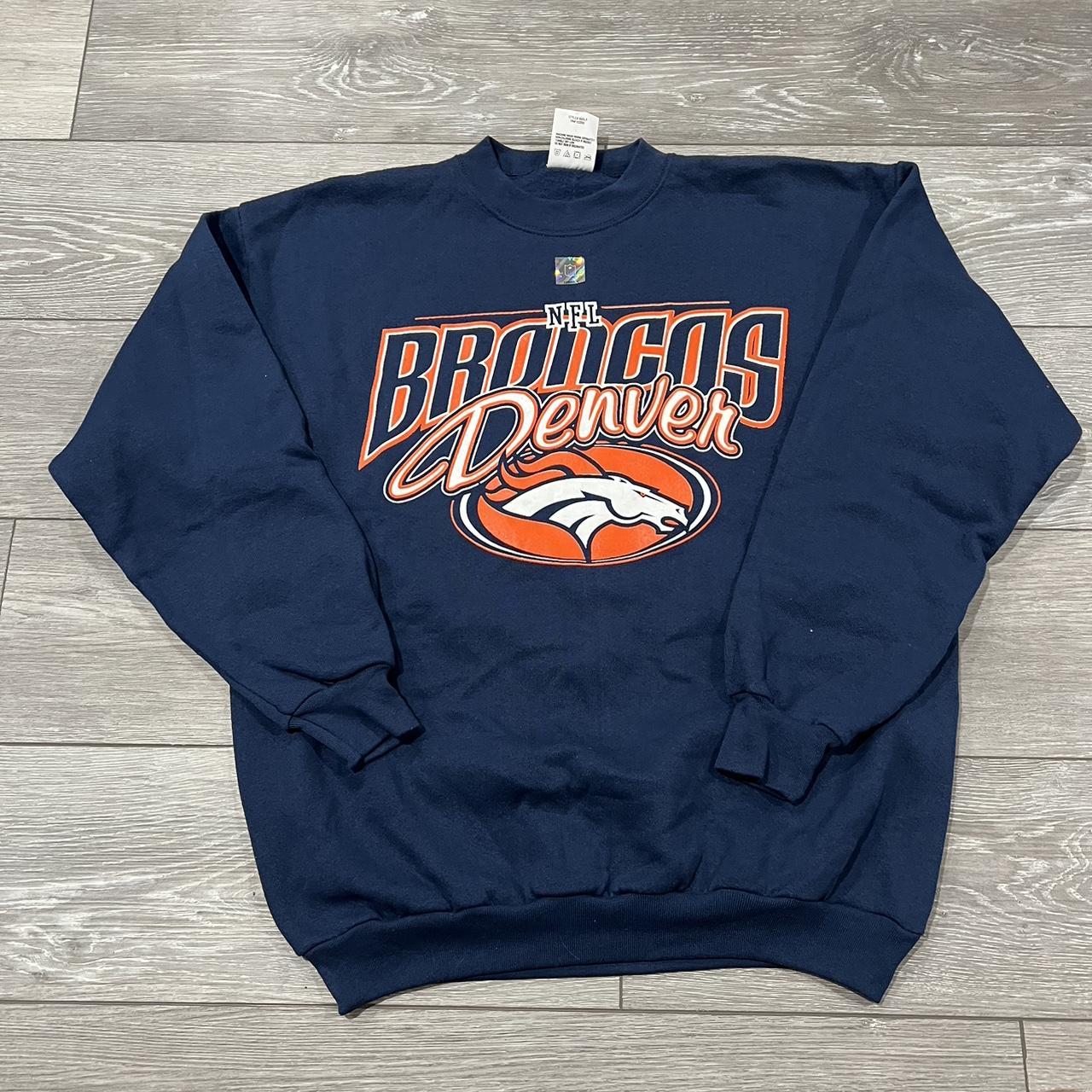 Vintage Embroidered Denver Broncos Crewneck - Depop