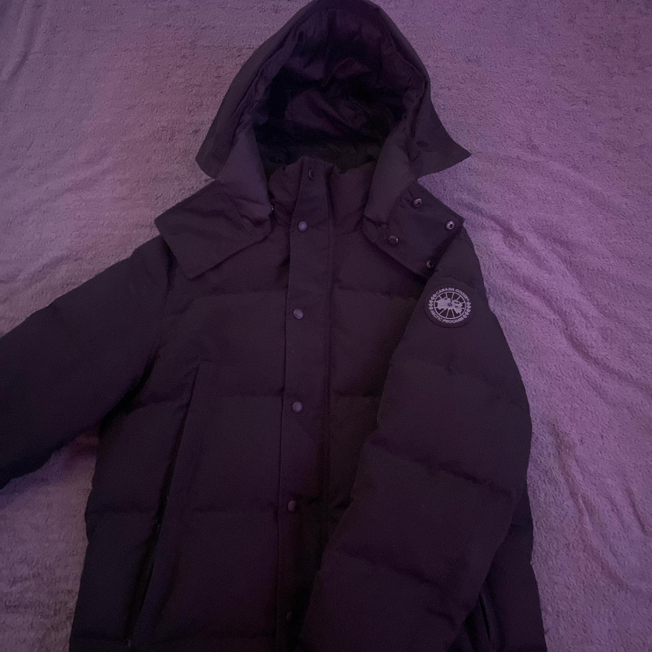 Canada Goose black badge Wyndham Parka jacket Had... - Depop