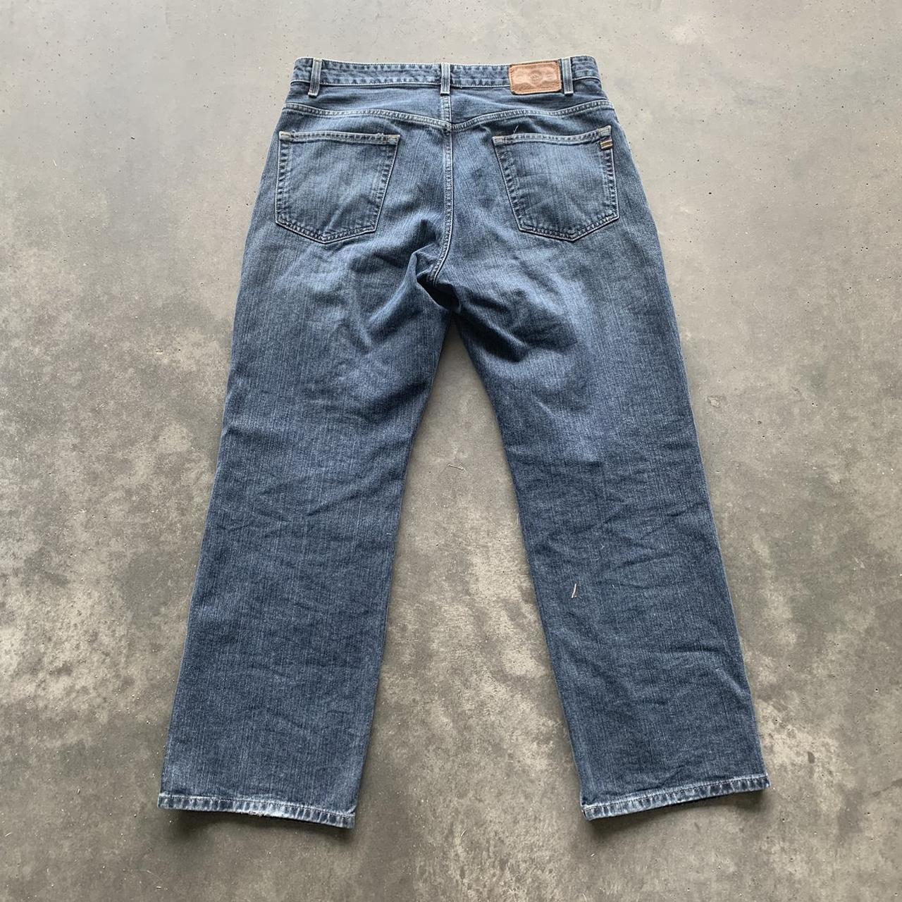 Eddie Bauer Men's Grey and Black Jeans | Depop