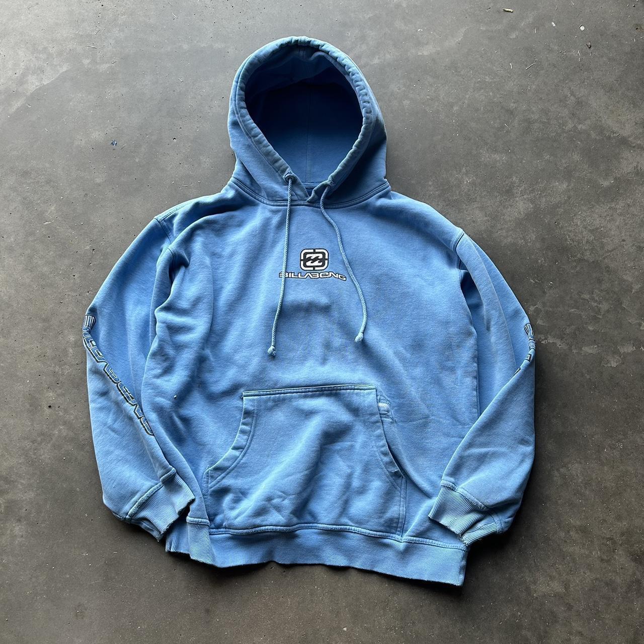 VINTAGE 90s Y2K CRAZY DISTRESSED BABY BLUE BILLABONG... - Depop