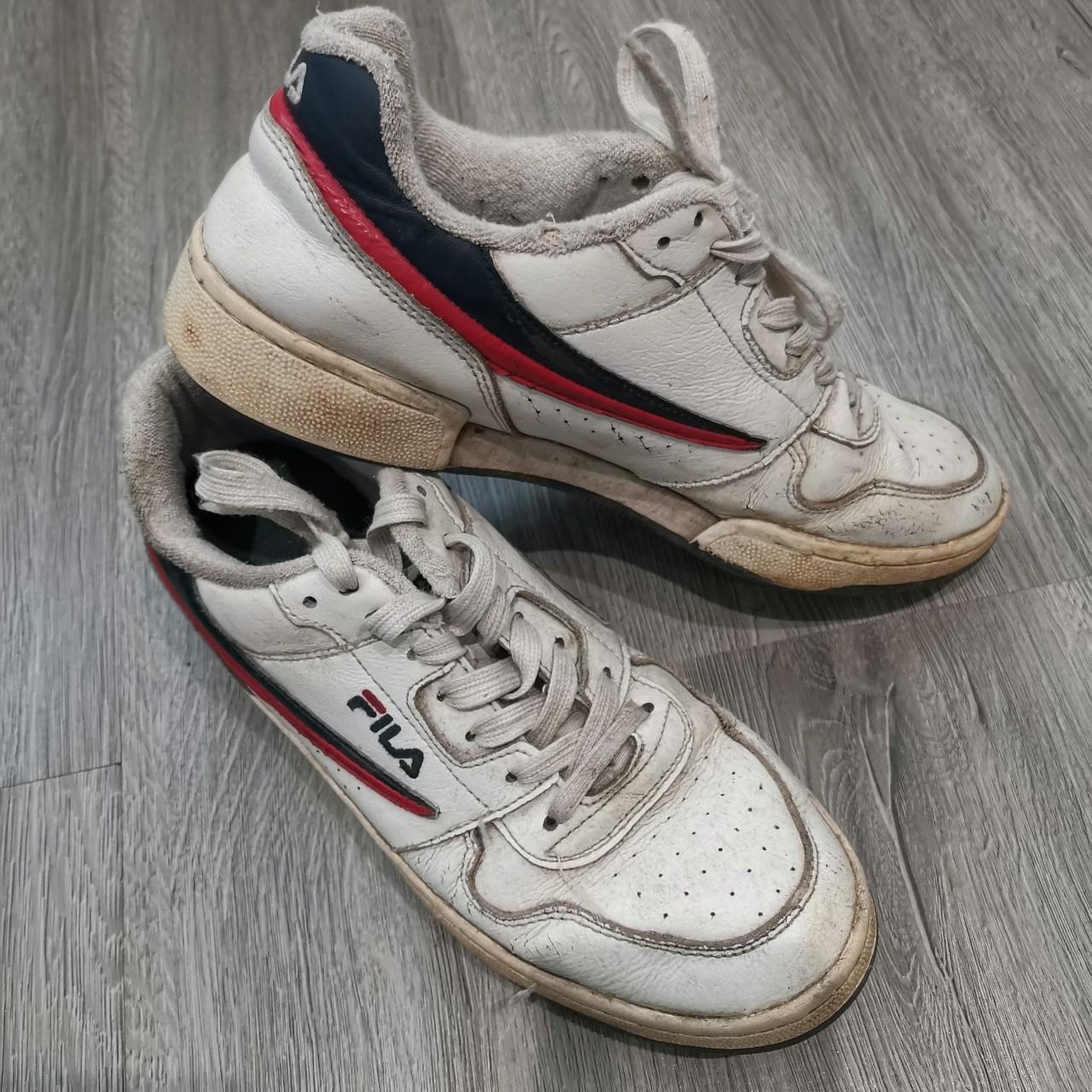 Old vintage fila shoes Very worn but still good... - Depop