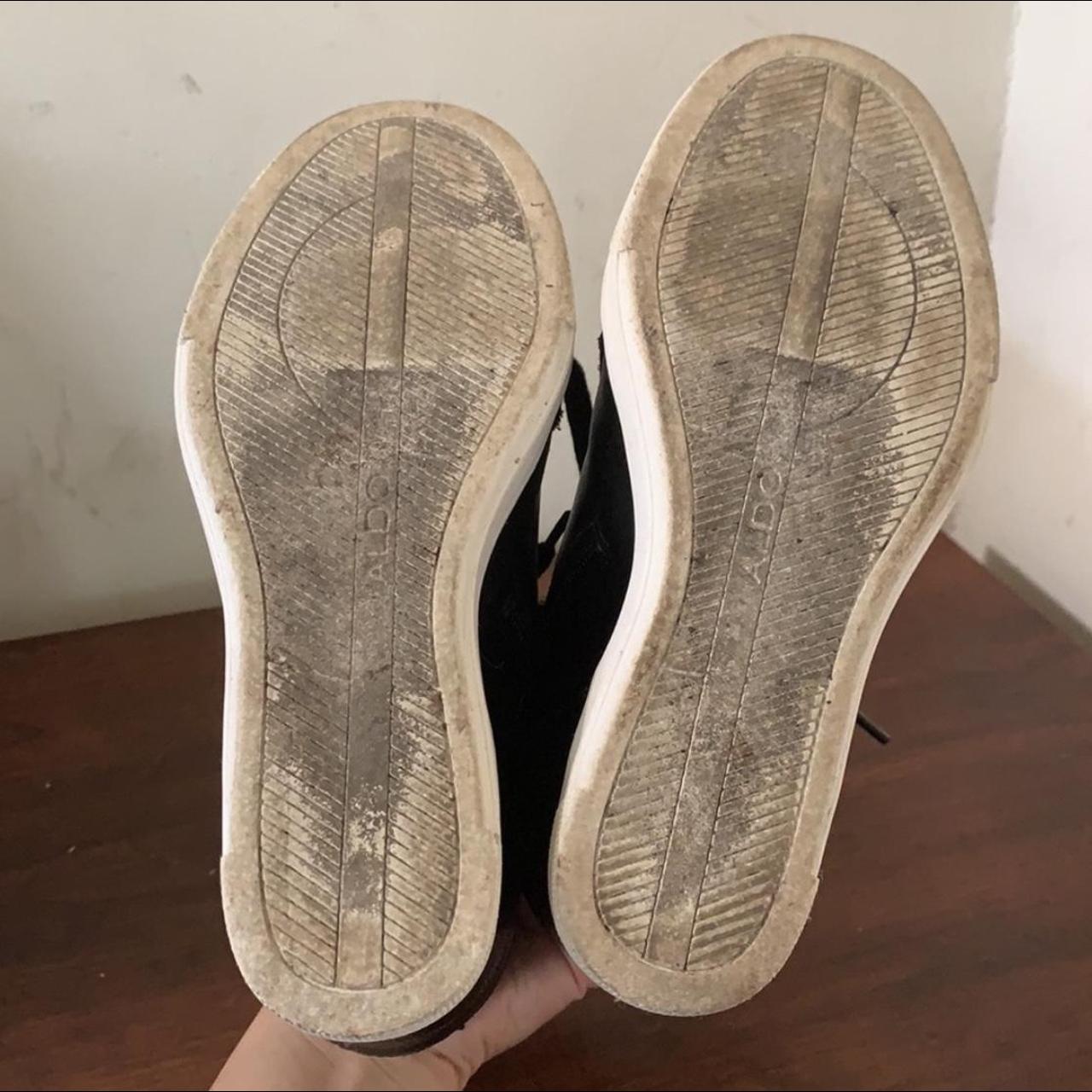 aldo wedge sneakers black