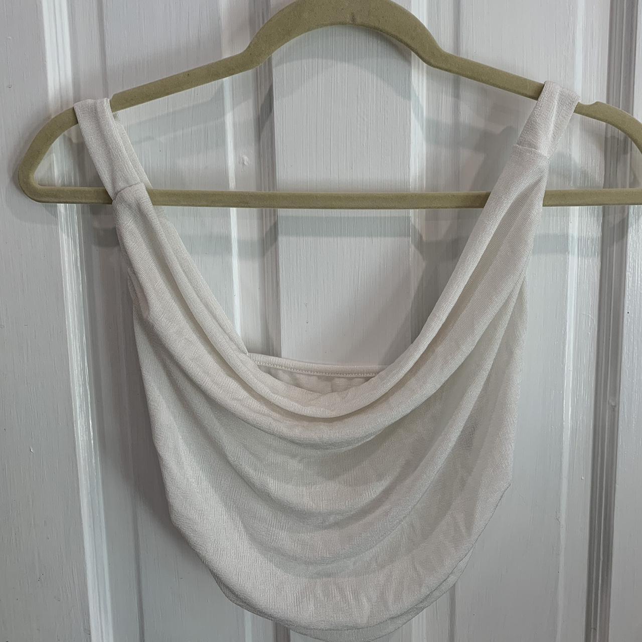 super pretty throw over crop top! slightly see... Depop