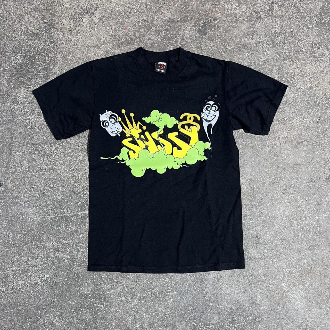 Stussy Black Ghost T Shirt Size S Old. Barely... - Depop