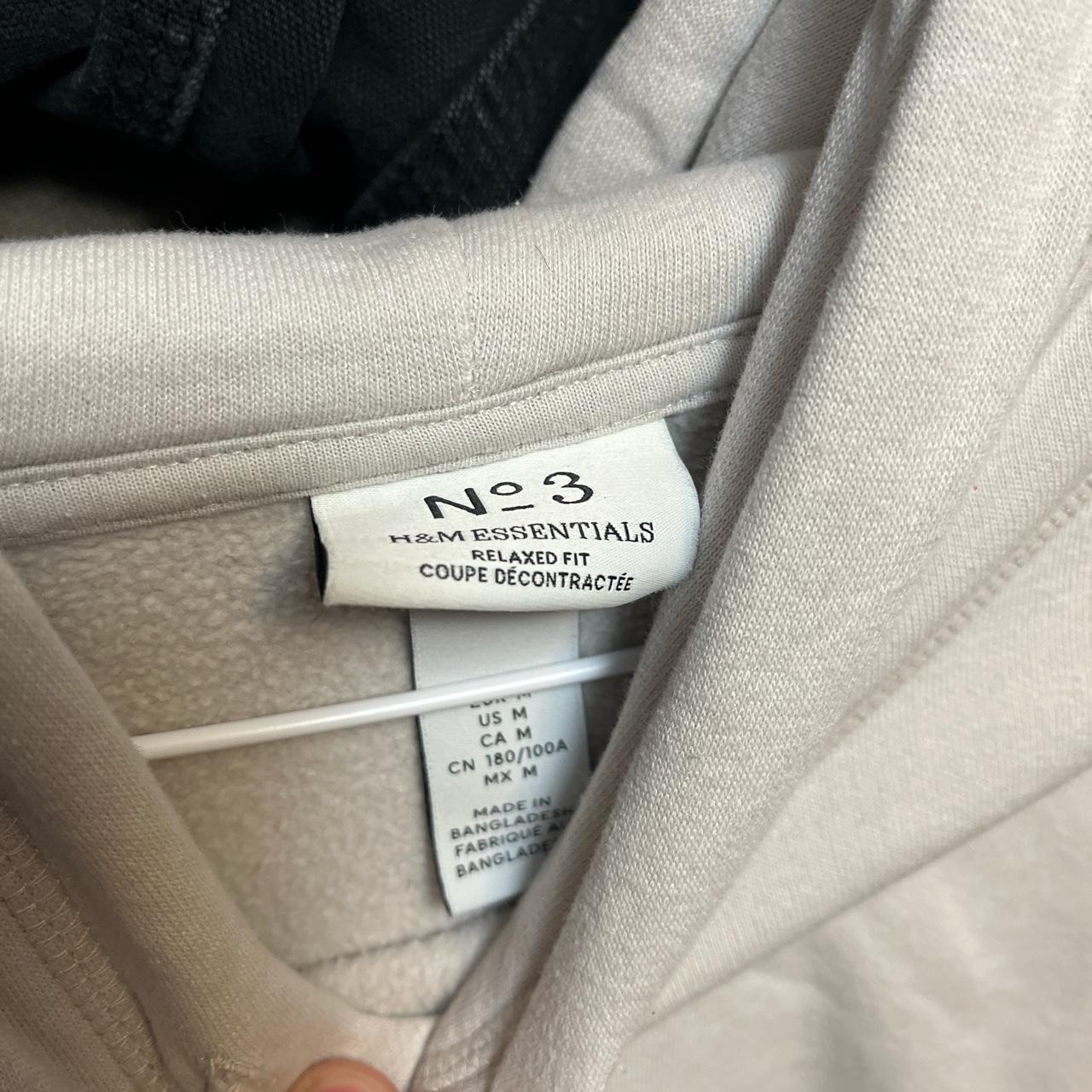 vintage h&m essentials white blank hoodie dm me if... - Depop