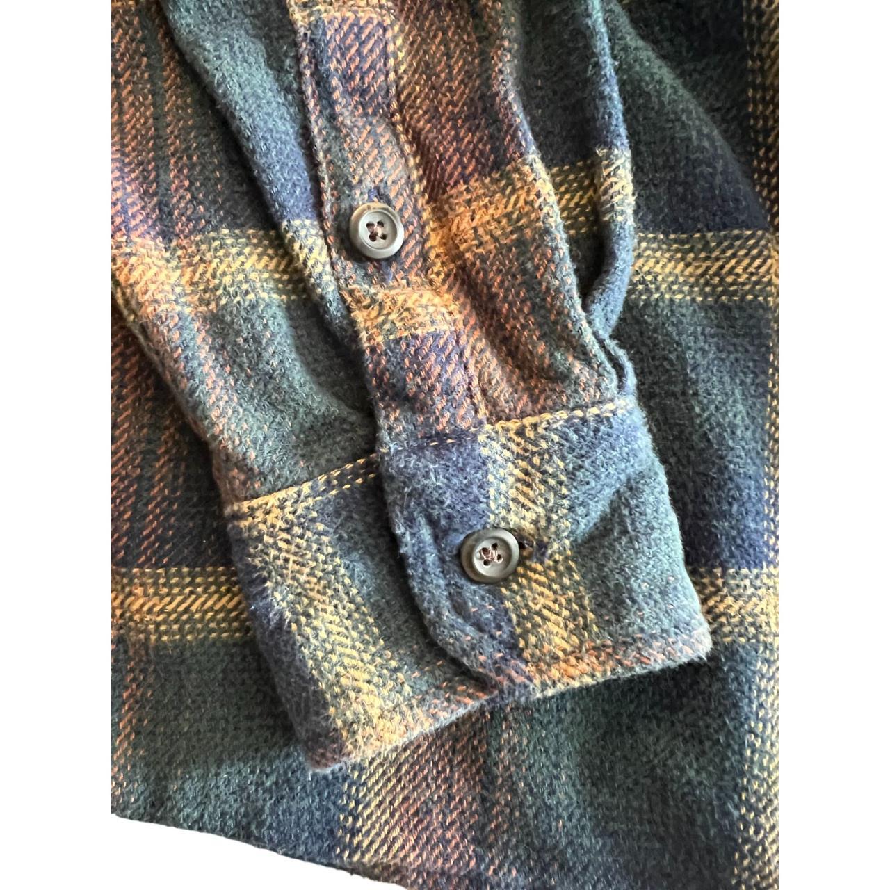 Orvis Big Bear Heavyweight Double Brushed Flannel Button Down Shirt with Hand Warmer Pockets