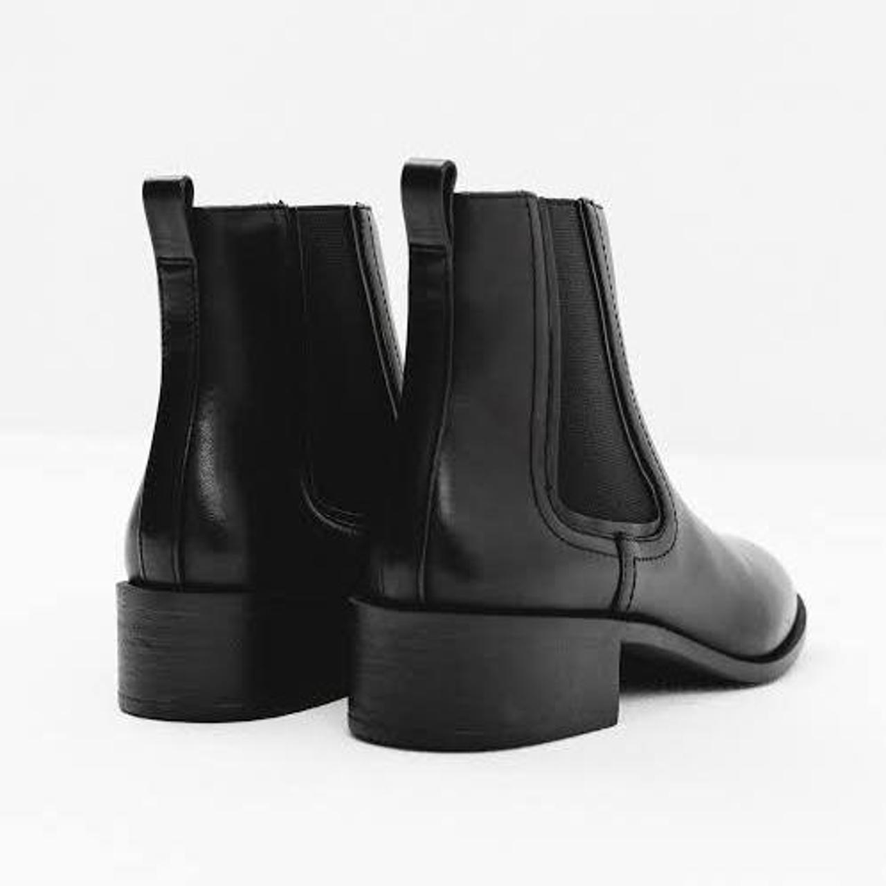 Black leather boots - size 39 (AUS8) Shubar - worn... - Depop