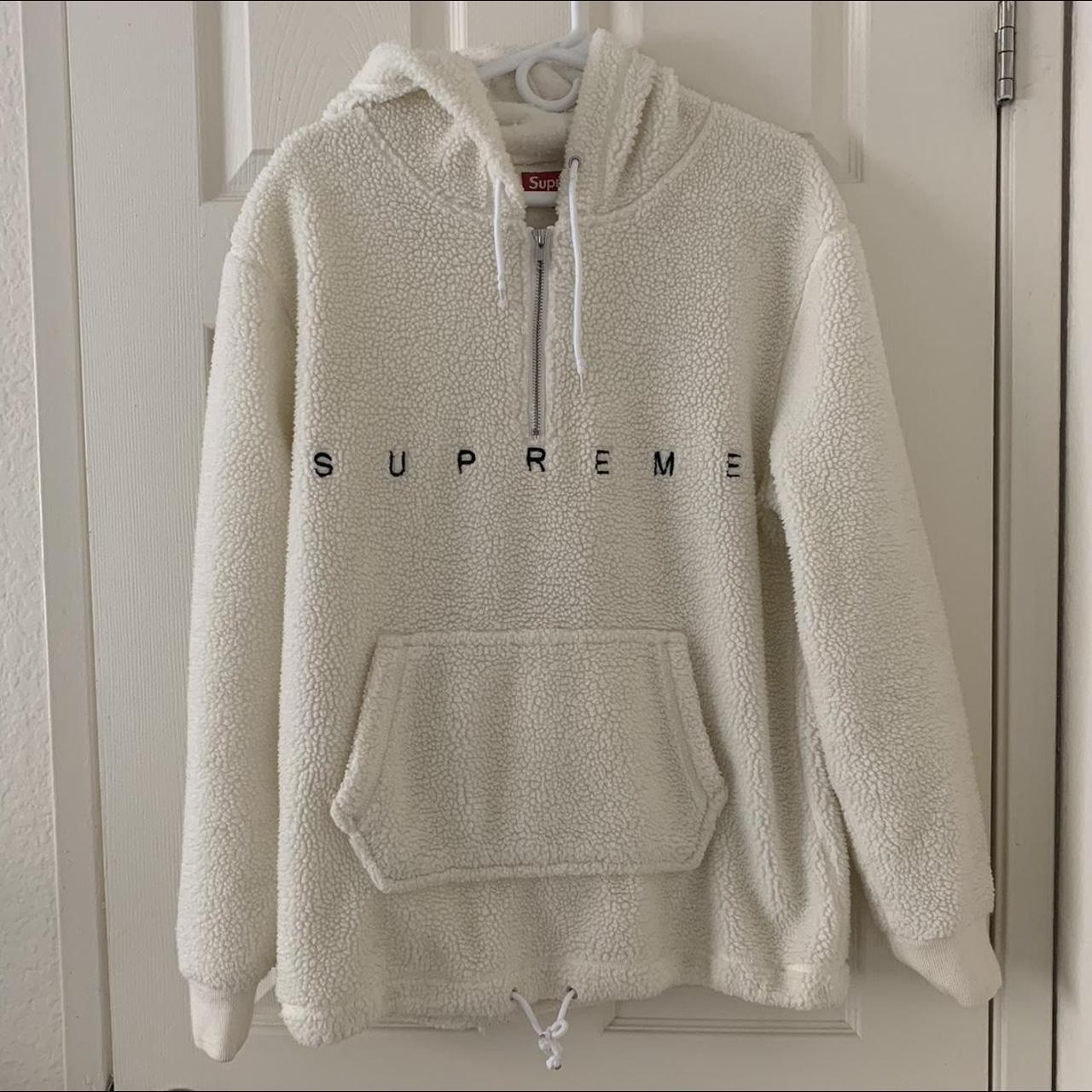 Supreme FW15 Sherpa Fleece half zipper pullover... - Depop