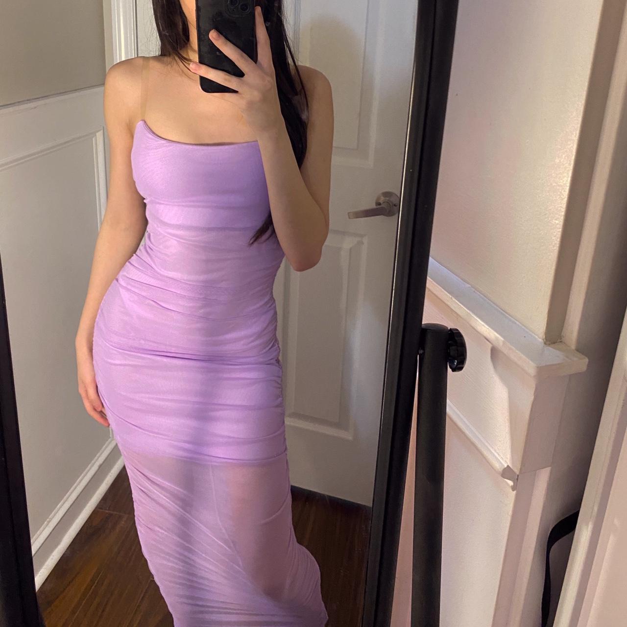 Lavender Fashion Nova Mauve Dress Mila Slinky Maxi Dress Lavender