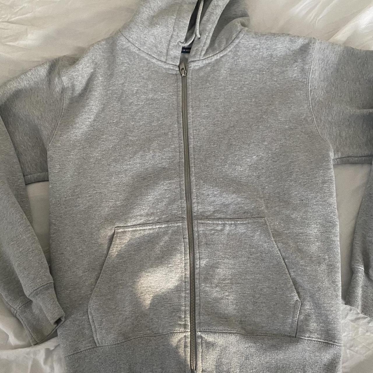 Brandy Melville Gray Christy Hoodie -Brand new worn... - Depop