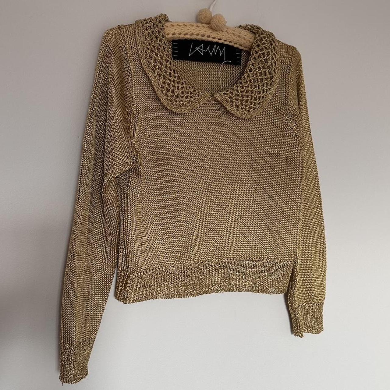 Incredible metallic gold jumper featuring Depop