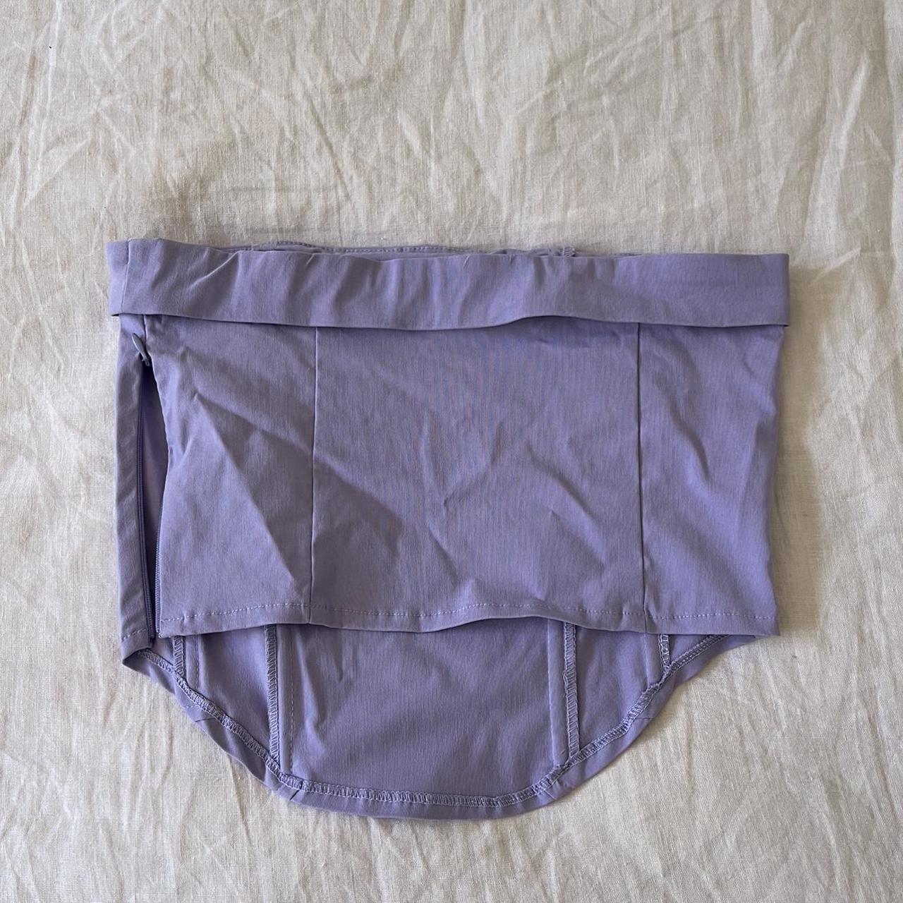 Purple glassons strapless corset bustier RRP Depop