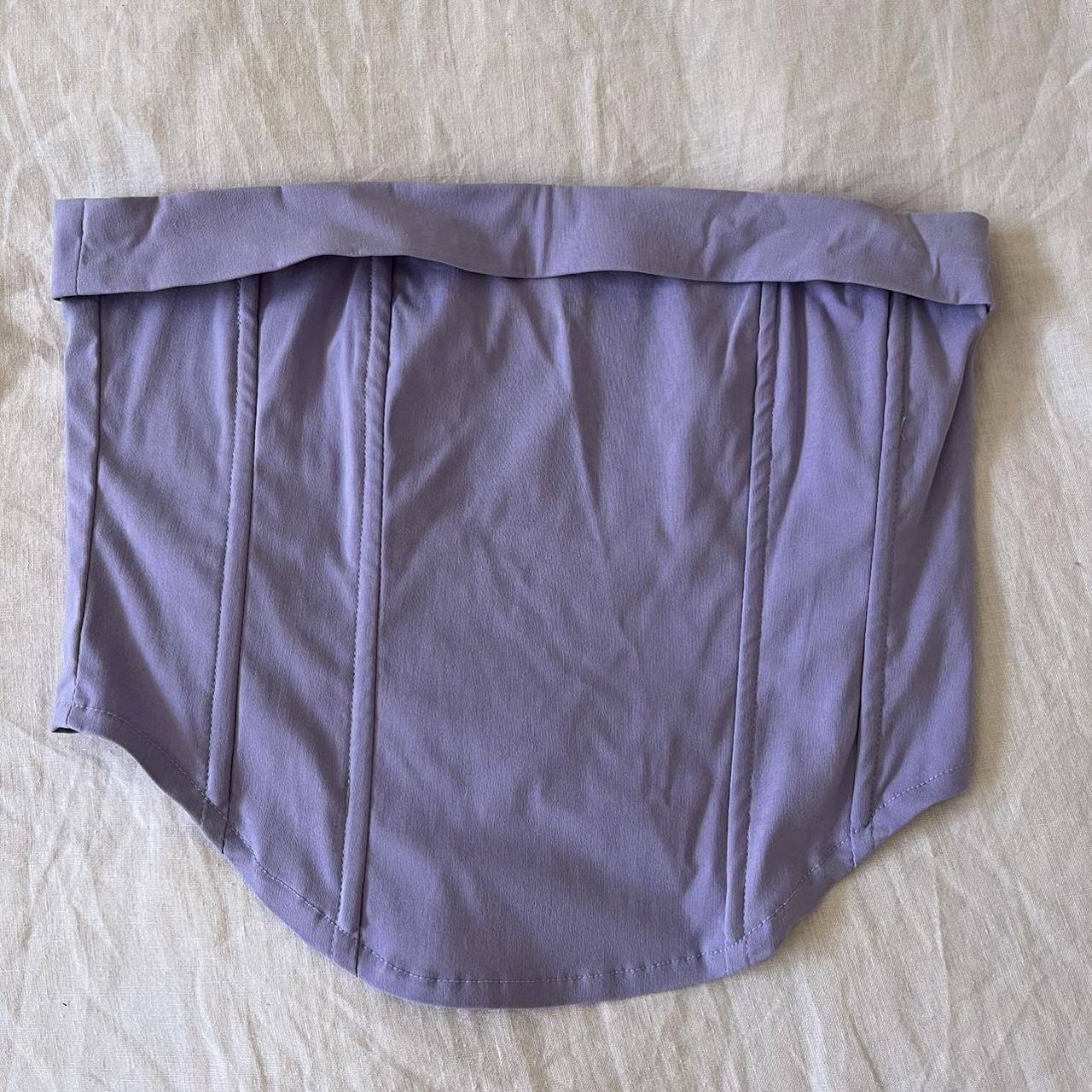 Purple glassons strapless corset bustier RRP Depop