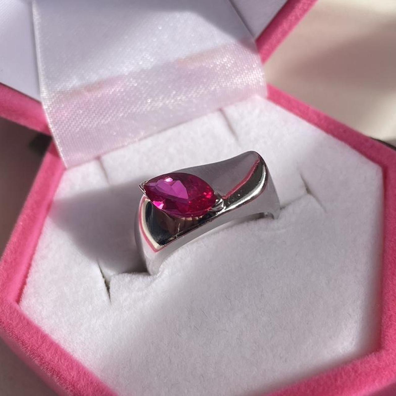 Women's Ring - Silver – Ruby ring sterling silver… - image 2