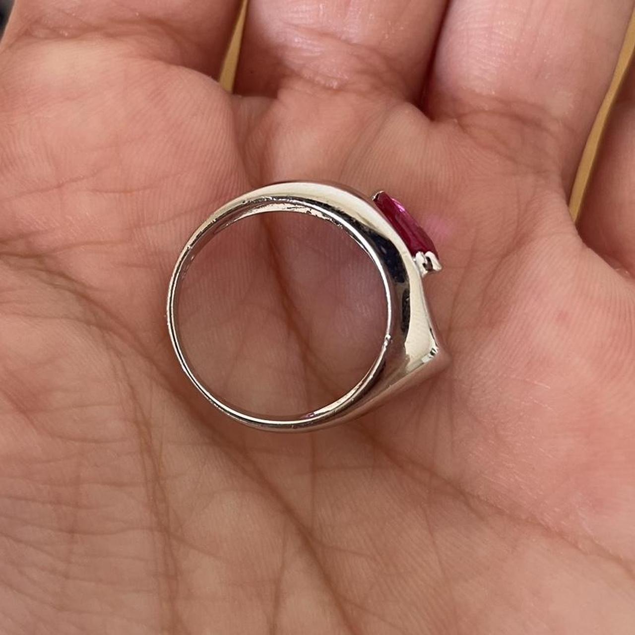 Women's Ring - Silver – Ruby ring sterling silver… - image 6