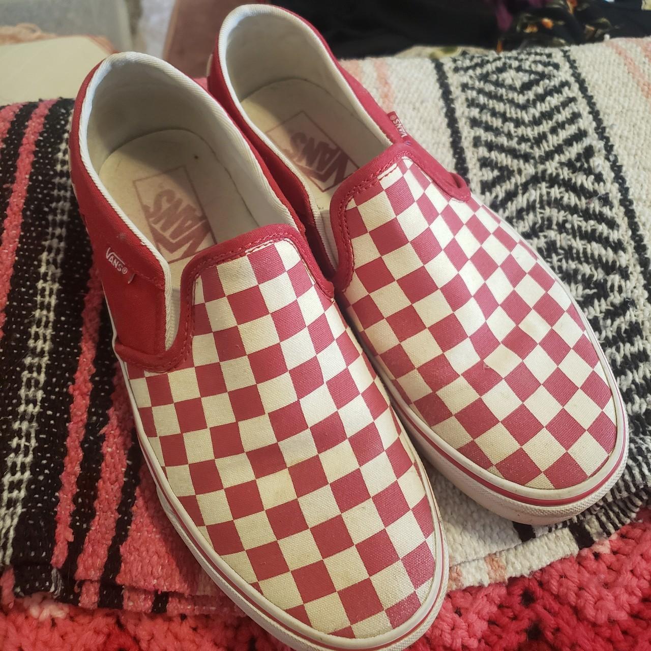 Womens checkered vans store size 8