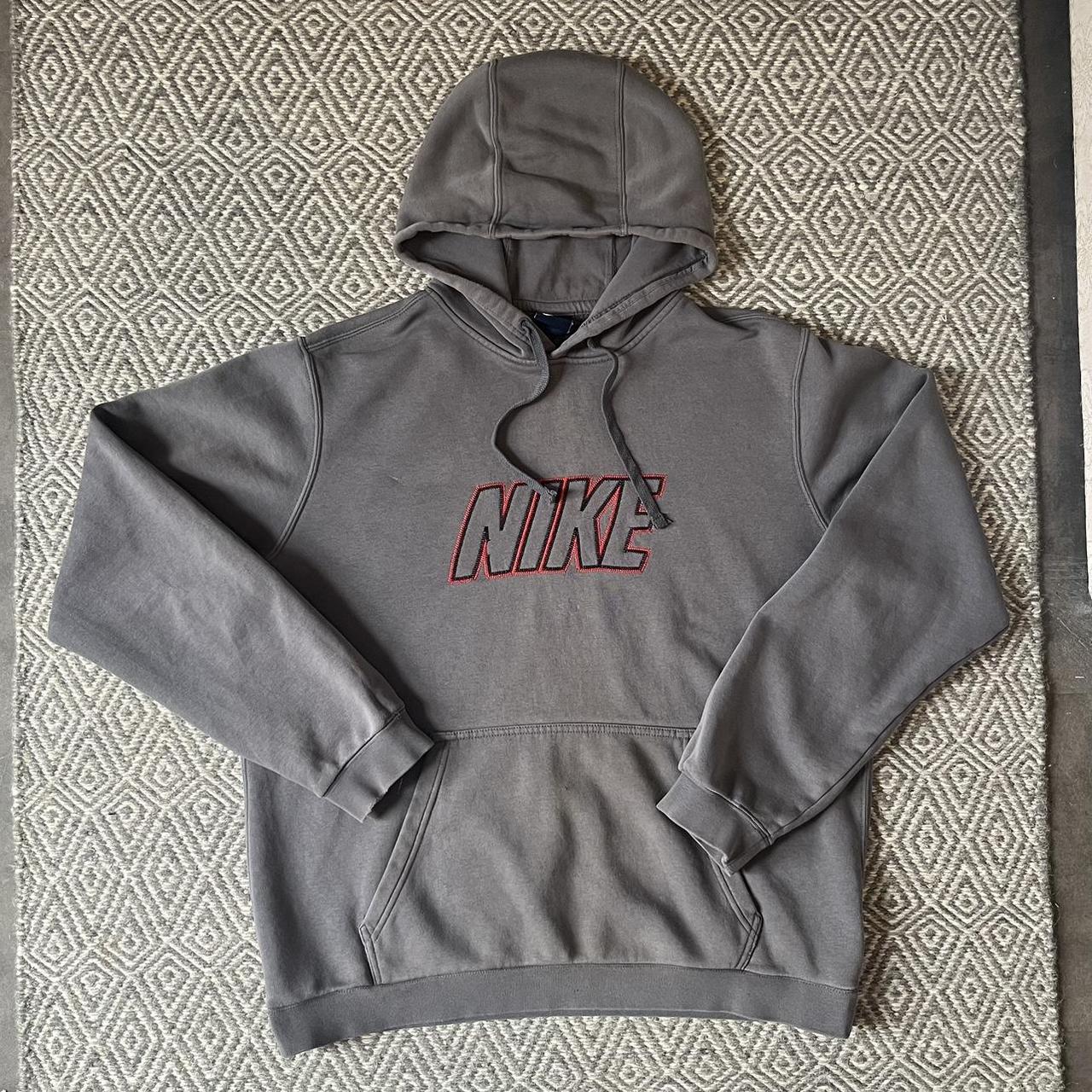 mens nike club hoodie grey