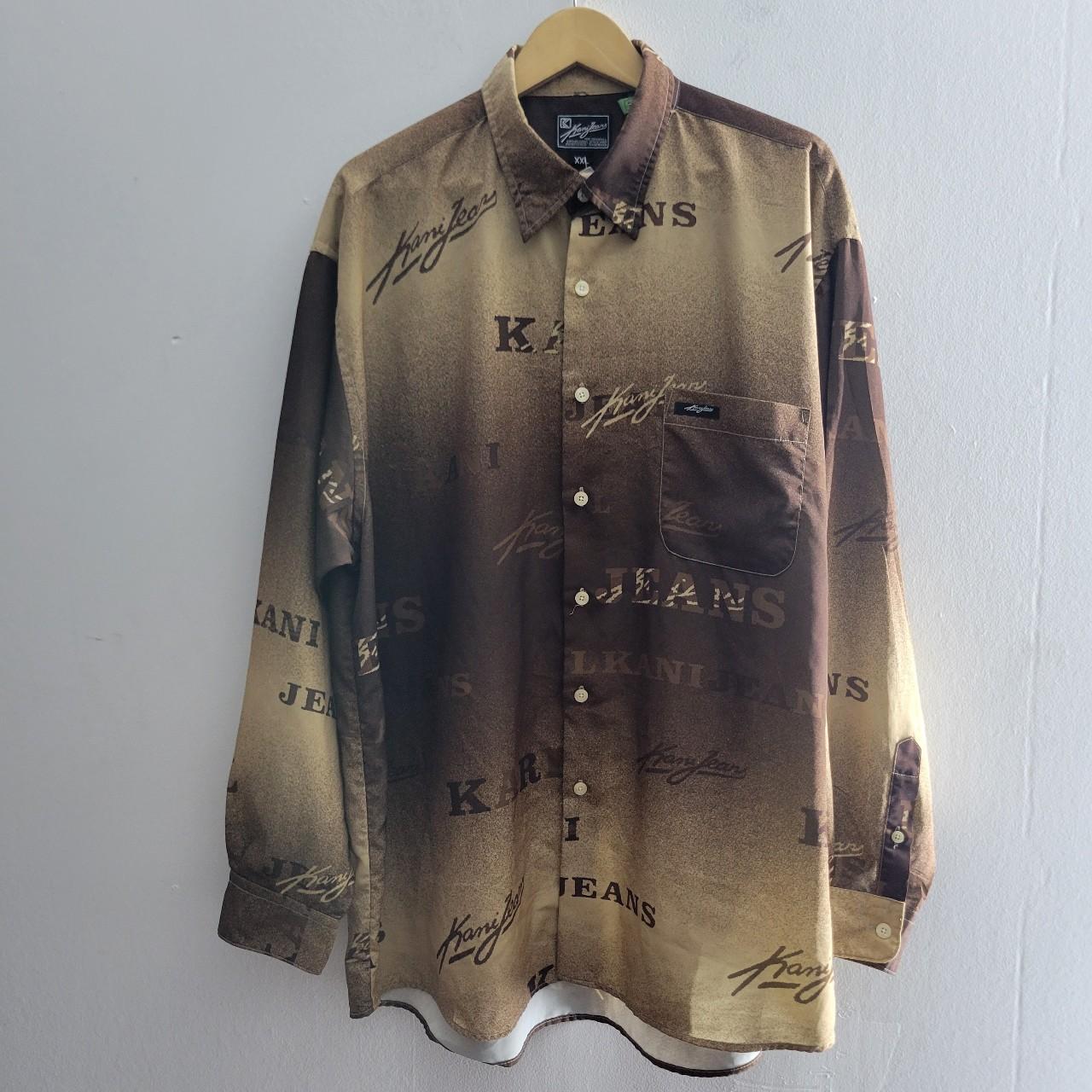 Vintage Karl Kani all over print button up shirt... - Depop