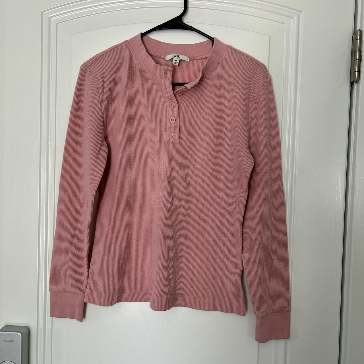 Vans Women's Shirt Pink M – VANS Pink long sleeve button up