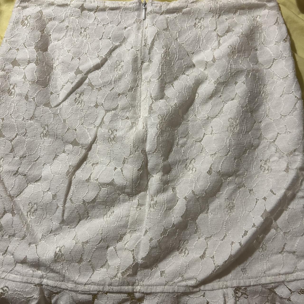 Women's Skirt - White - S – White lace skirt #lac… - image 2