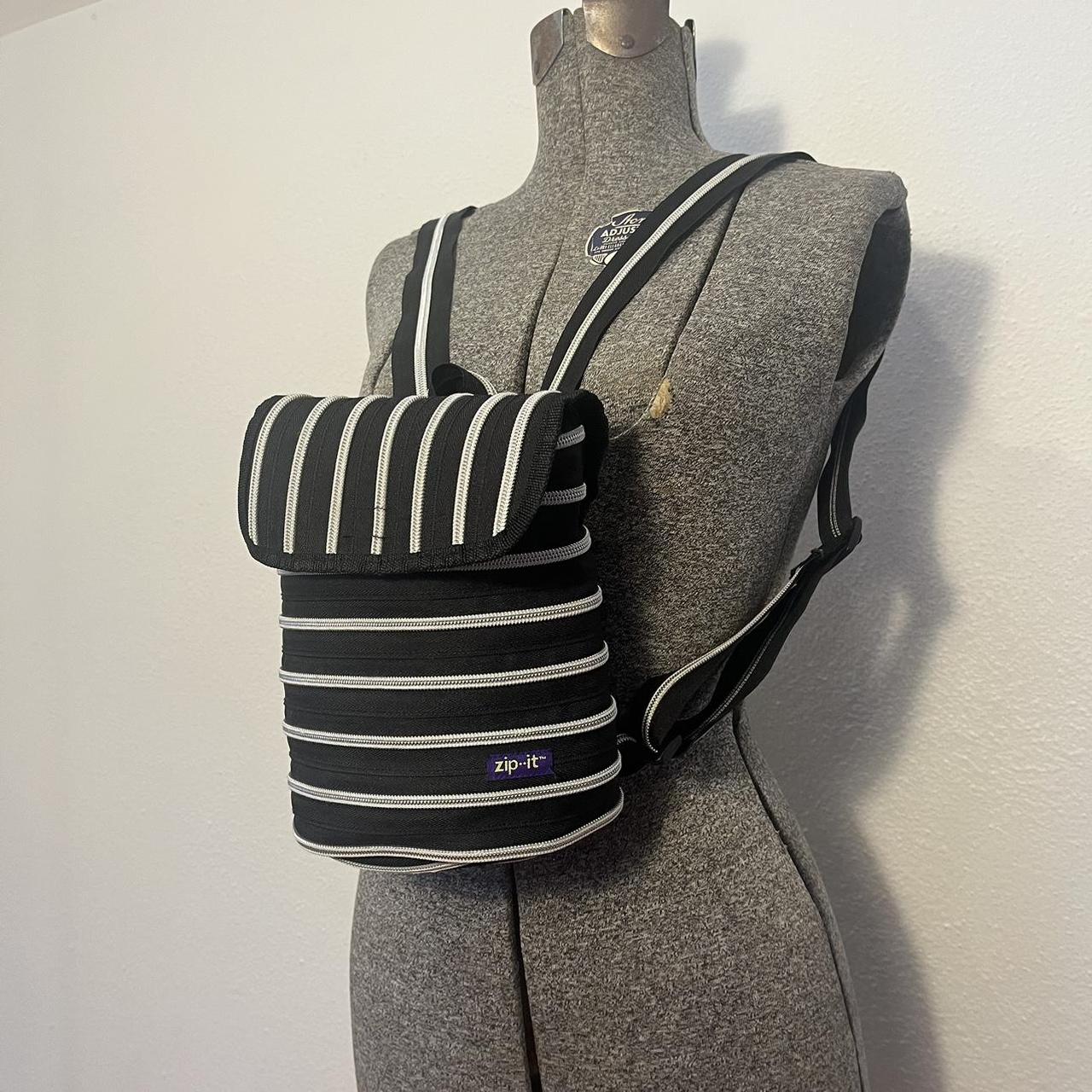 Black and silver zipper backpack from zip it. ... - Depop