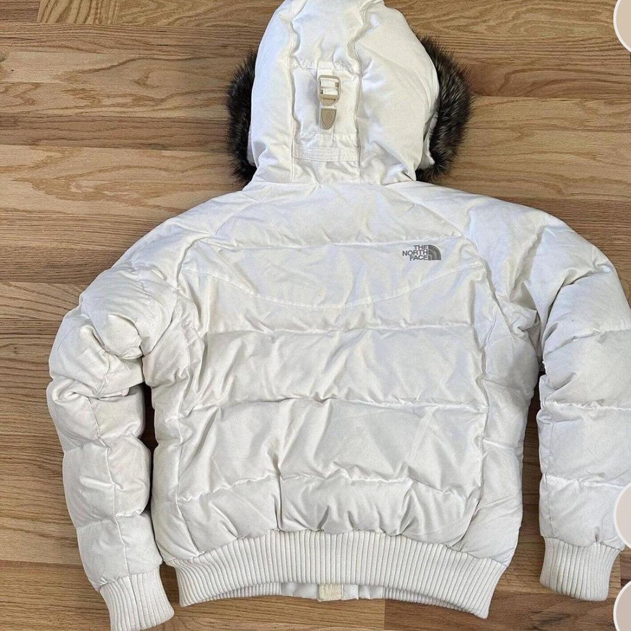 Women's Vintage Y2K The North Face Nuptse White Faux... - Depop