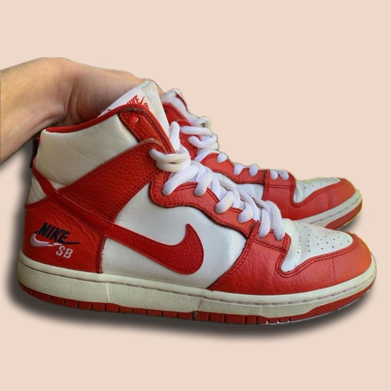 nike sb dunk high future court red